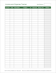 0 0 0 0 beginning balance: Income And Expense Tracking Worksheet