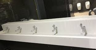 solid surface commercial sinks for a