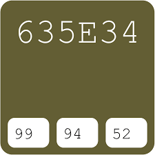 Humbrol 155 Olive Drab 635e34 Hex Color Code Schemes Paints