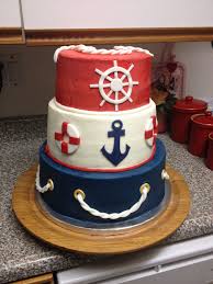12 10 8 Buttercream Nautical Cake Boy Baby Shower Nautical Baby Shower Cake Nautical Cake Baby Shower Cakes