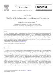 Pdf The Use Of Media Entertainment And Emotional Gratification