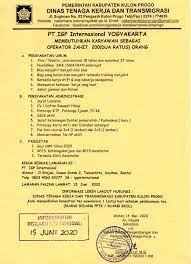 Tirta investama pabrik aqua klaten. Disnakertrans Lowongan Operator Jahit Di Pt Igp Internasional Yogyakarta