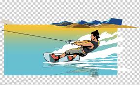 تزلج على الأمواج الشراعي الكرتون التوضيح البحر لوح التزلج الرياضة الشعار عيد ميلاد سعيد صور