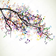 Illustration Vectorielle D Une Branche Abstraite Avec Des Notes De Musique Colorees Musiktatueringar Musikvagg Musiktexter