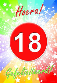 18 Jarige Gefeliciteerd Poster Bij Partydog Party Artikelen