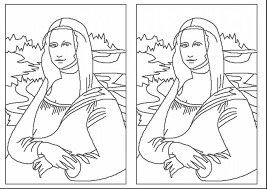 Mona lisa coloring page printable can be printed directly by clicking on the right and select save to download. Outline Mona Lisa Easy Drawing Novocom Top