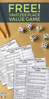 Score Some Points With Place Value Yahtzee Fifth Grade Math Fourth Grade Math Second Grade Math