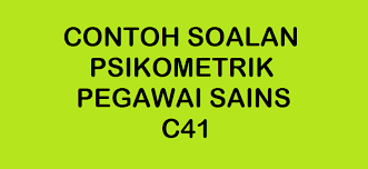 Maybe you would like to learn more about one of these? Contoh Soalan Psikometrik Pegawai Sains C41 Kerjaya2u Com