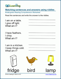 Think about how it sounds. Riddle Worksheets For Kindergarten K5 Learning