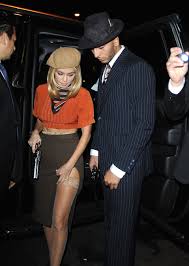 This was an easy and fun costume to put together. Kourtney Kardashian And Her Beau Coordinated Bonnie And Clyde Halloween Costumes Allure