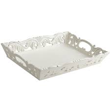 Antiqued Carved White Tray White Tray Carved Tray Serving Tray Decor