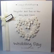 Personalised Handmade Flower Heart Congrats Wedding Day Card Large Size New Wedding Cards Handmade Wedding Day Cards Personalised Wedding Cards
