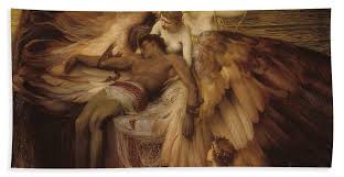 Widescreen & ultrawide desktop & laptop : The Lament For Icarus Beach Towel For Sale By Herbert James Draper