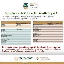 Becasbenito On Twitter Estudiante De Media Superior Revisa El Calendario Para Saber A Partir De Que Dia Tienes Que Realizar El Registro En La Plataforma Electronica Para Cobrar Tu