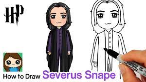 Here is the drawing sheet of harry. How To Draw Professor Severus Snape Harry Potter Youtube