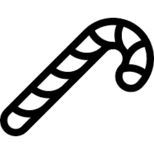 Inclined Candy Cane Free Food Icons