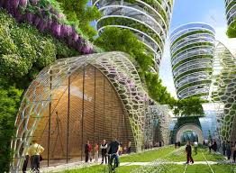 Futuristic Paris Smart City Is Filled With Flourishing Green Skyscrapers Eco City Futuristic Architecture Eco Architecture