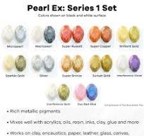 Jacquard Pearl Ex Pigment Series, 12 Color Set, 3 Gram Jars Powder for  Epoxy Resin, Watercolors, Calligraphy Ink