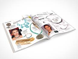 Top View 30 Angle Shot Of An Open Magazine Free Mockup Magazine Mockup Mockup Psd