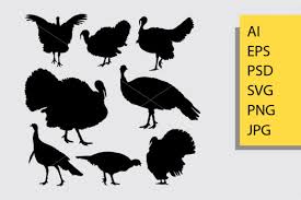 Download Turkey Bird Animal Silhouette Graphic By Cove703 Creative Fabrica SVG Cut Files