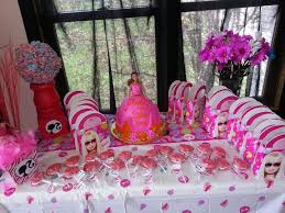 One barbie fabulous round edible cake decoration. Barbie Party Decoration Table This Barbie Cake Barbie Party Decorations Barbie Party Birthday Party Planning