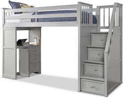 A typical twin bed has our loft beds with desks are all made of premium solid hardwood such as rubber wood, birch or maple. Flynn Loft Bed With Storage Stairs And Desk American Signature Furniture