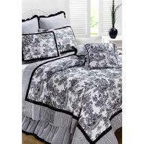 For the woman who loves everything around her to be have a feminine touch, what could be a better treat at the end of a long day than to settle into a cozy and inviting bed decorated with layers of toile bedding, such as a toile duvet cover?. Black Toile Bedding You Ll Love In 2021 Wayfair