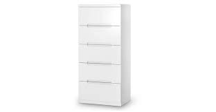 White narrow tall chest of drawers. Manhatten Tall 5 Drawer Narrow Chest In White High Gloss The Place For Homes