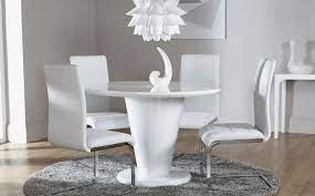 White Round Table And Chairs