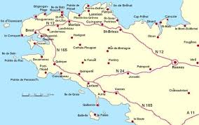 Laminiertes finish zum malen und löschen. Rundreise Bretagne