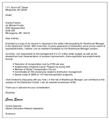 Warehouse Manager Cover Letter Resumesdesign Resume Cover Letter Examples Cover Letter For Resume Resume Cover Letter Template