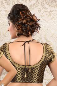 Black And Gold Blouse Black Gold Weaved Brocade Blouse In U Neck Bl398 U Neck Brocade Blouses Blouse Designs