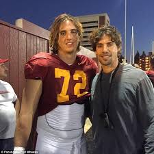 — chad wheeler will miss three of the four preseason games this summer, as his cranky back the flowing hair of chad wheeler escapes out the back of his helmet and falls haphazardly onto his. University Of Southern California Football Player Hit With Bean Bag Rounds Daily Mail Online