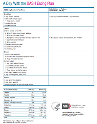 Pdf A Day With The Dash Diet Plan Dash Diet Plan Dash Diet Dash Eating Plan