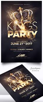 You can edit the main text via text tool, the model image you can replace via smart object, right click edit smart object in your layer menu. Night Of Kings Party Flyer Template Psd Creative Flyers Poster Template Design Creative Flyers Graphic Design Flyer