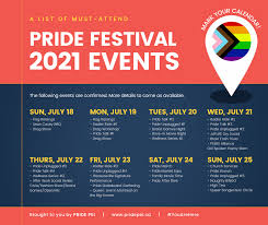 Check out our pride events calendar to know the next upcoming pride event in the uk. Pride Week Festival 2021 Discover Charlottetown