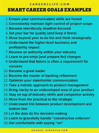Maybe you would like to learn more about one of these? Smart Career Goals Examples Long Term Short Term Career Cliff