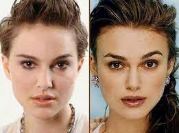 Natalie Portman And Keira Knightley Example Of Similar But Also Very Different Loo Celebrity Look Alike Keira Knightley Natalie Portman Celebrity Doppelganger