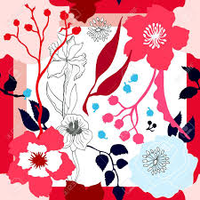 I concentrated on shape, lines and texture. Abstract Seamless Vector Pattern With Hand Drawn Floral Elements 1950s 1960s Motifs Retro Textile Design Collection Royalty Free Cliparts Vectors And Stock Illustration Image 70128092