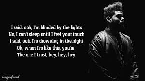 The weeknd released blinding lights alongside heartless back in late november. The Weeknd Blinding Lights Lyrics Youtube