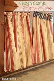 Easy Breezy New Cabinet Curtains Kitchen Cabinet Ideas Kitchen Cabinets Cover Diy Curtains Curtains