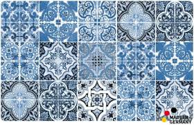 Teppichlaufer Kuchenlaufer Retro Muster Kacheln Blau Laufer 50x80 Cm Waschbar Ebay Teppichlaufer Retro Muster Teppich