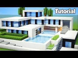 You could potentially mansion too. Minecraft How To Build A Large Modern House Tutor Build Hoes House Large Minecraft Moder Minecraft Haus Minecraft Haus Bauen Minecraft Haus Bauplan