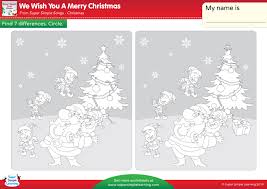 Worksheets, lesson plans, activities, etc. We Wish You A Merry Christmas Worksheet Find The Differences Super Simple