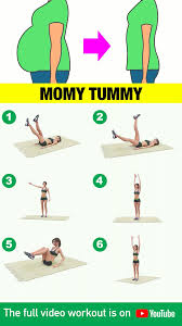 Get Rid Of Mommy Tummy Workout To Lose Postpartum Belly Video Mommy Tummy Workout Stomach Workout Belly Pooch Workout