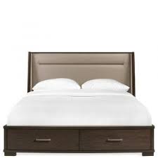 Open top section with center pullout shelf on ball bearing extension guides. King Storage Beds