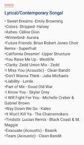From classics to modern hits, these songs span generations, linking mother and son through music for the perfect dance. Lyrical And Contemporary Songs For Groups Trios Duets Solos Or Combos Contemporary Dance Songs Lyrical Dance Songs Songs For Dance