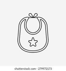 Baby Bib Line Icon Stock Vector Royalty Free 279972173