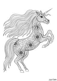 Select from 35723 printable crafts of cartoons, nature, animals, bible and many more. Unicorn On Its Two Back Legs Unicorns Adult Coloring Pages