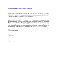 In the board resolution, one or more director or officer or employee of the business can be nominated by the board of directors for opening and operating the bank account of the company. Sample Board Resolution Format